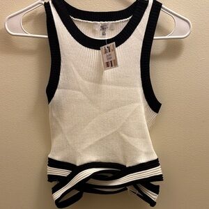 Bishop + Young Color Block Twist Sweater Tank